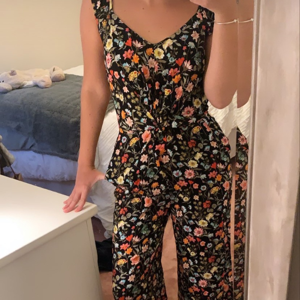 Loft floral jumpsuit